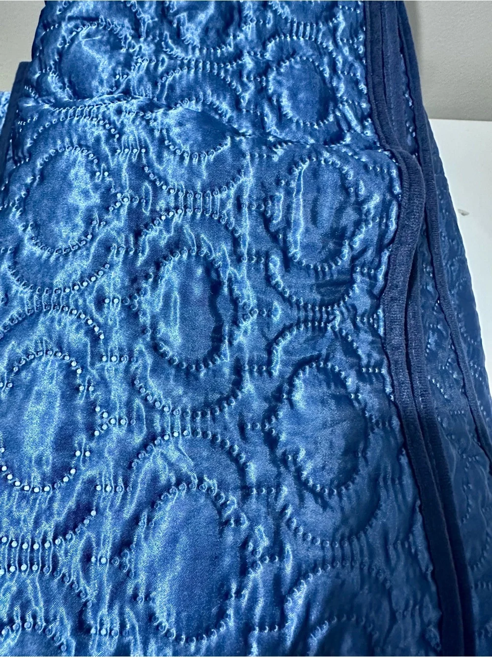 Mainstays Reversible Quilted Comforter in Dark Blue and Royal Blue